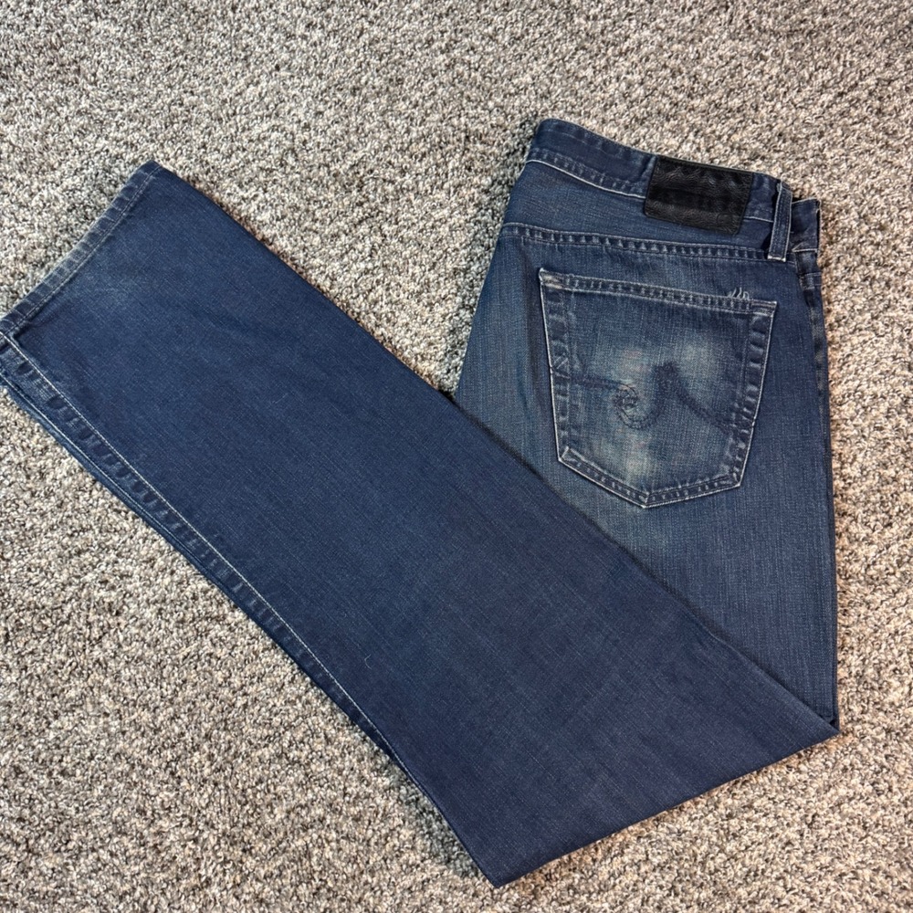 AG Adriano Goldschmied Size‎ 36The Matchbox Slim Straight Jeans Dark Wash Mens